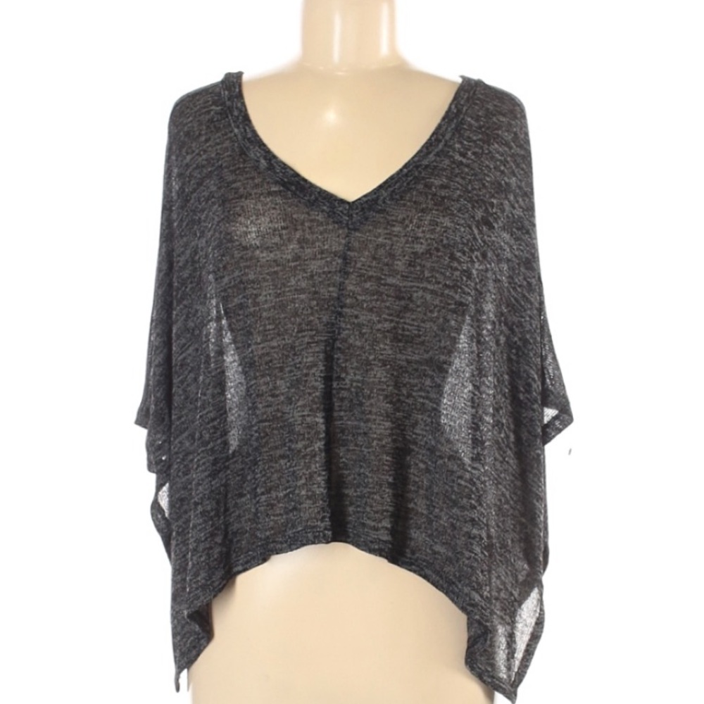 Akira Chicago lightweight Gray Poncho top